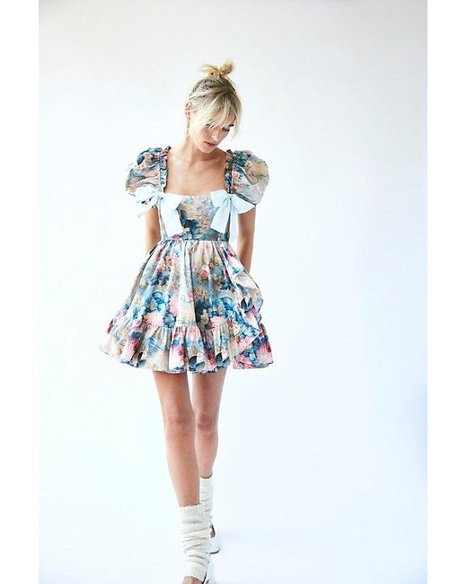Selkie Blue X Fp Buttercream Dress At Free People In Chateau Paper, Size: Small