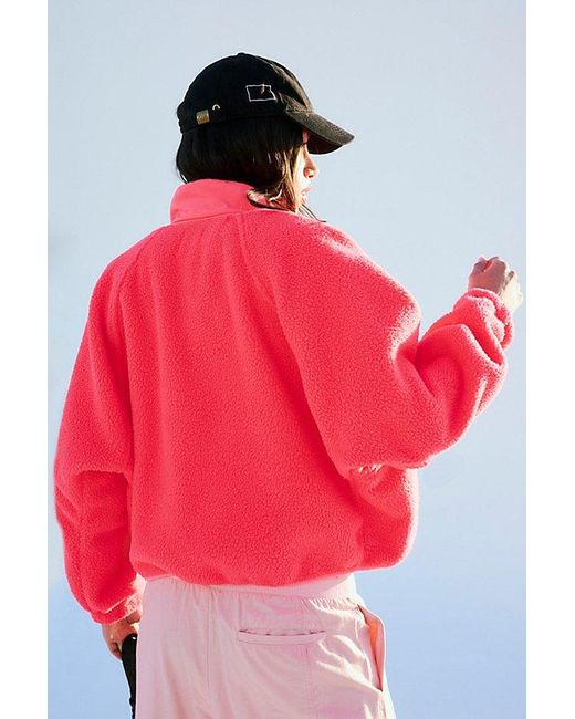 Fp Movement Red Hit The Slopes Fleece Jacket