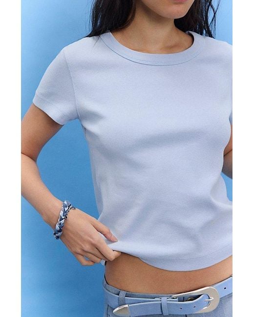 Free People Blue Atlas Crew Tee