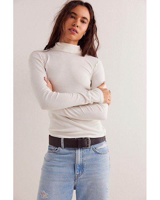Free People White We The Free Good Good Turtleneck