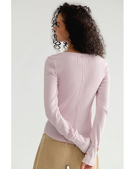 Free People Brown Easy Does It Scoop-Neck Top