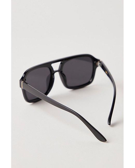 Free People Brown Royal Polarized Aviator Sunglasses