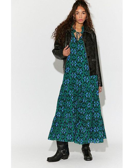 green groovy dress Smak Parlour Olive Mod Floral Gettin Groovy Mini Dress M/8-10 main image 0