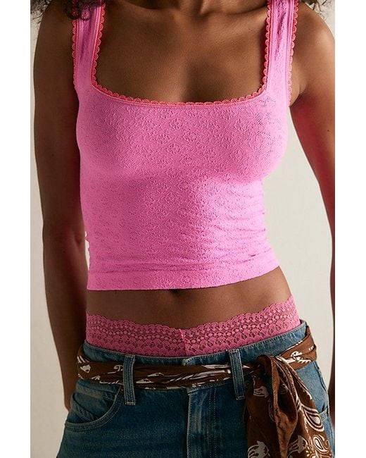 Intimately By Free People Pink Sweet Point Seamless Cami By