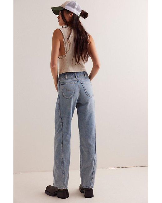 Free People Blue We The Free Aster Straight-Leg Jeans