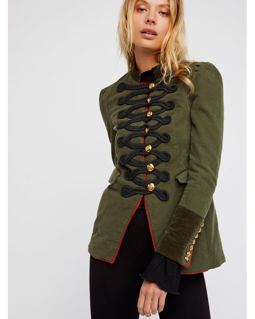 Free People Seamed And Structured Blazer in Green Lyst