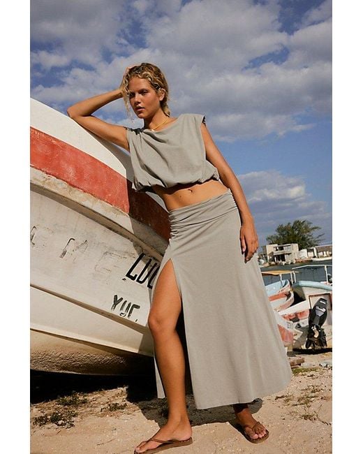 free-est Gray Portia Skirt Set By