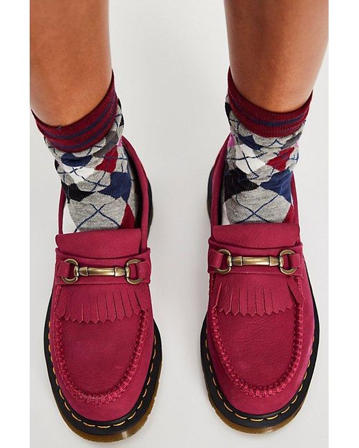 Dr. Martens Pink Adrian Snaffle Loafers