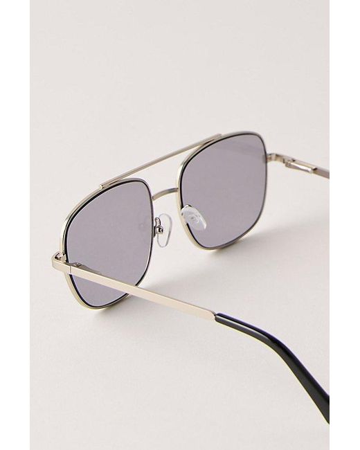 Free People Black Brooks Metal Aviator Sunglasses