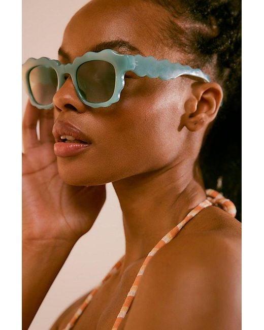 Free People Blue Dolly Novelty Sunnies