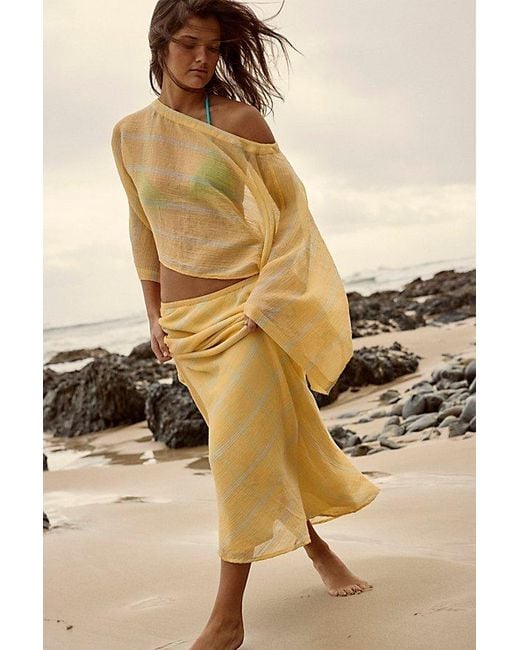 free-est Multicolor Paula Patterned Skirt Set By