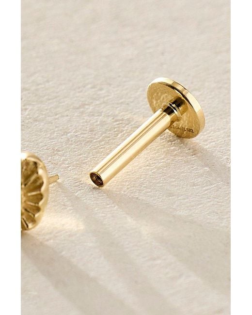 Local Eclectic Metallic Heart Flatback Earrings