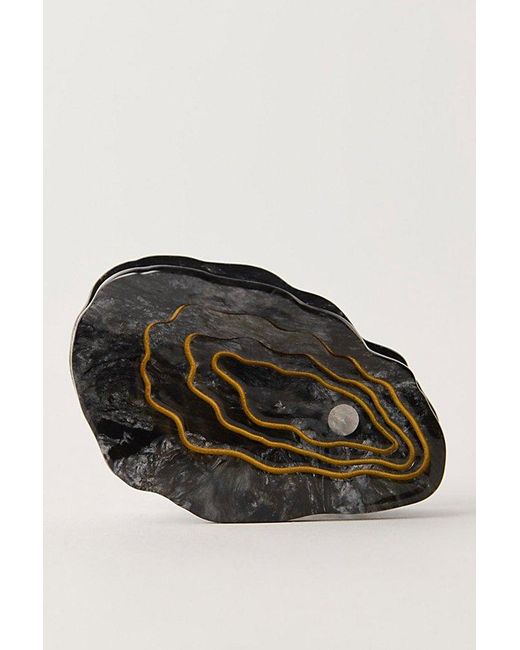 Solar Eclipse Black Hand-Painted Claw Clip