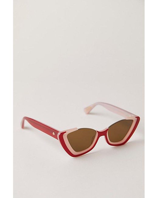 Lele Sadoughi Brown Brickelle Cateye Sunglasses