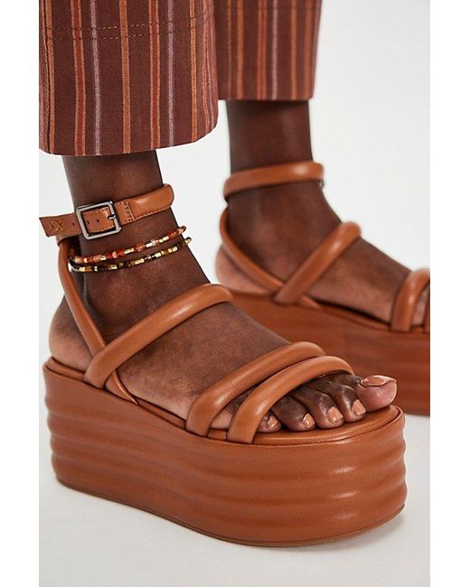Free People Brown Iris Flatform Sandals