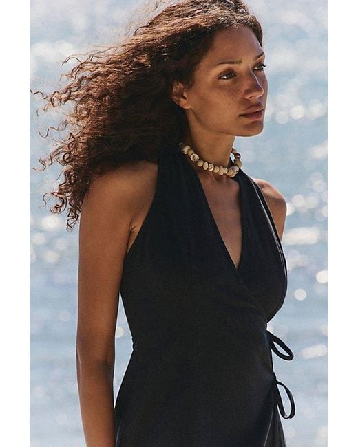 free-est Black Best Day Ever Linen Mini Dress By