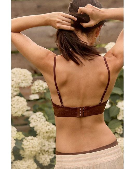 Intimately By Free People Brown Smooth Talking Lace Triangle Bralette By