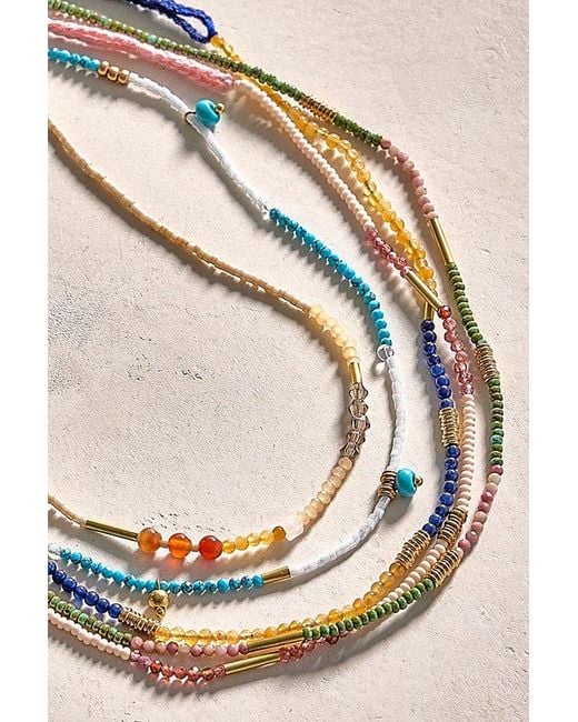 Free People Multicolor Muse Semi-Precious Beaded Bracelet