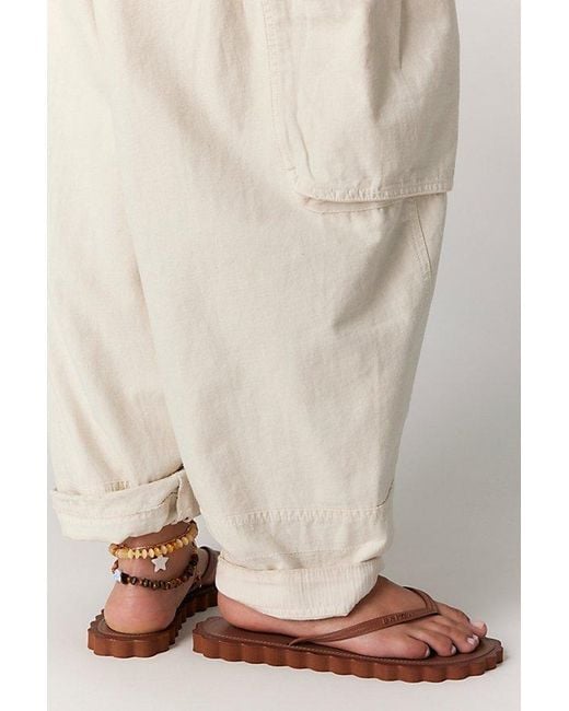Brizza Arezzo Natural Cookie Cutter Scalloped Flip Flops By