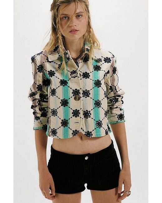 Free People Green Cassie Mod Jacket