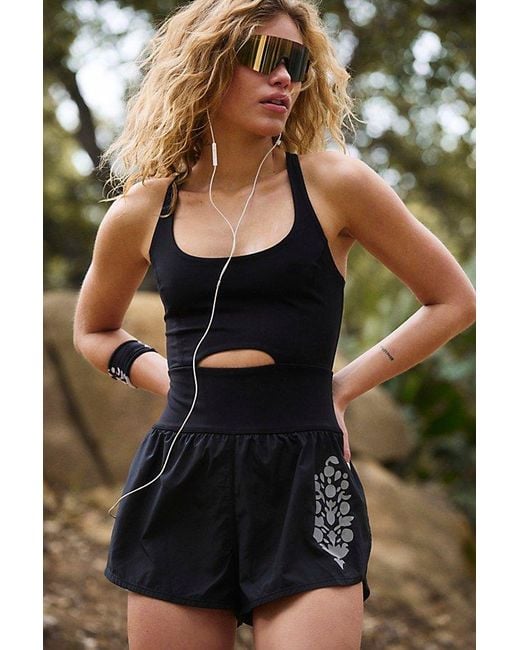 Fp Movement Black Righteous Reflective Logo Runsie