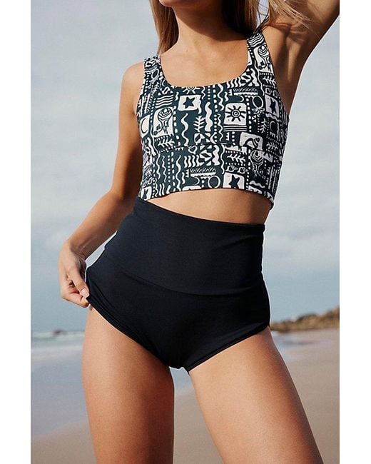 Salt Gypsy Betty Surf Bottoms At Free People In Black Rib, Size: Small