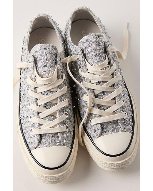 ⭐Converse Chuck 70 Metallic Tweed Low Sz 5.5 Men\'s Shoes Sneaker Silver A14443C Converse Chuck 70 Metallic Tweed | A14443C | Sneakerjagers main image 2