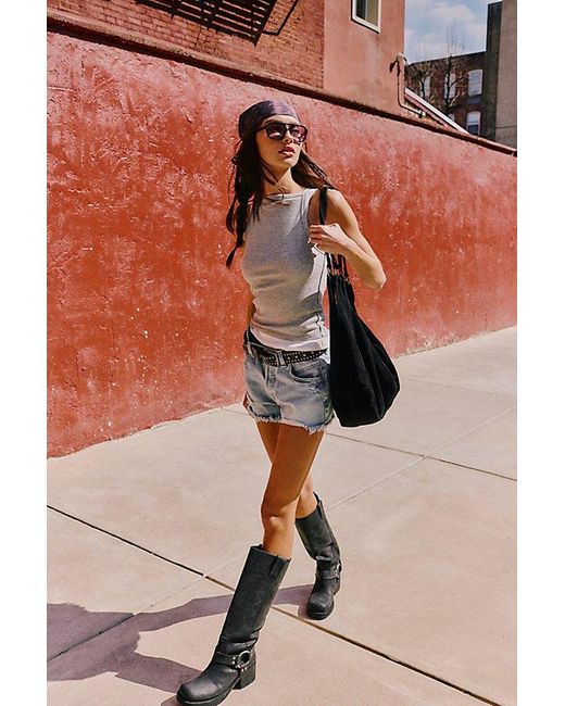 Free People Blue We The Free Now Or Never Denim Shorts