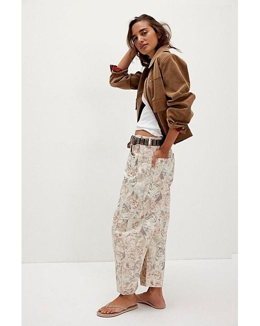 Free People Multicolor We The Free Good Luck Printed Barrel Jeans