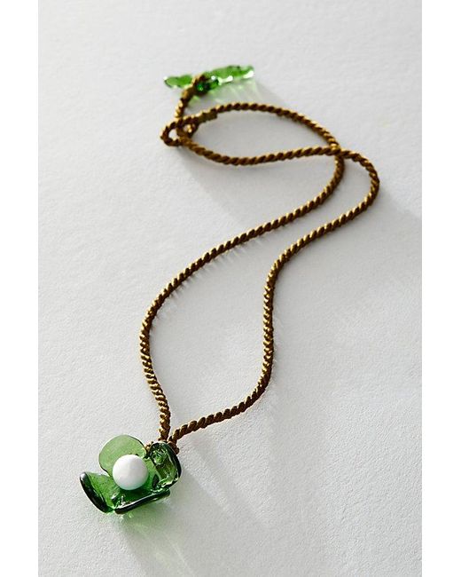 Free People Green Pretty Baby Necklace