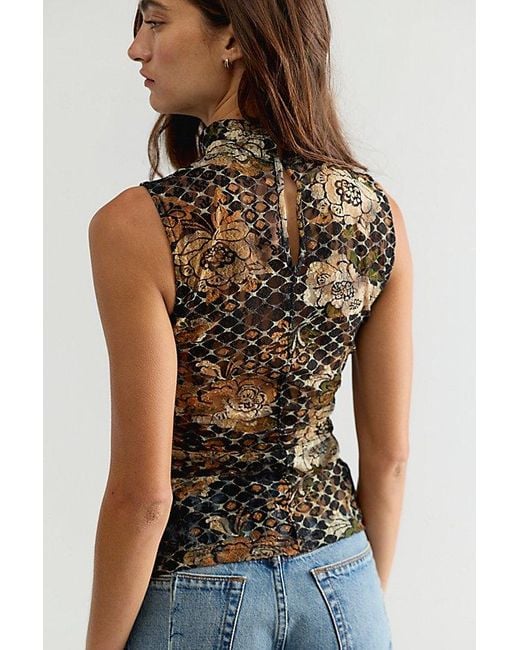 Free People Black Waverly Top