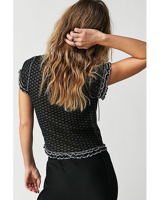 Free People Garner Tee At In Black Combo, Size: Xs