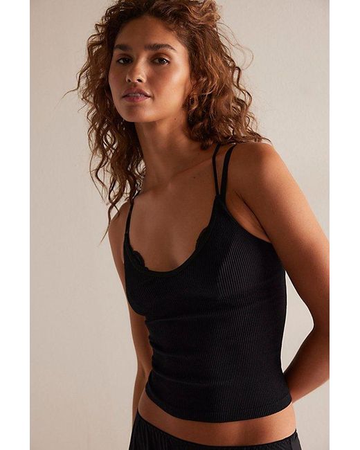 Free People Black Something To Love Cami