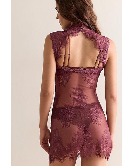 Intimately By Free People Red One More Time Mini Slip Dress By