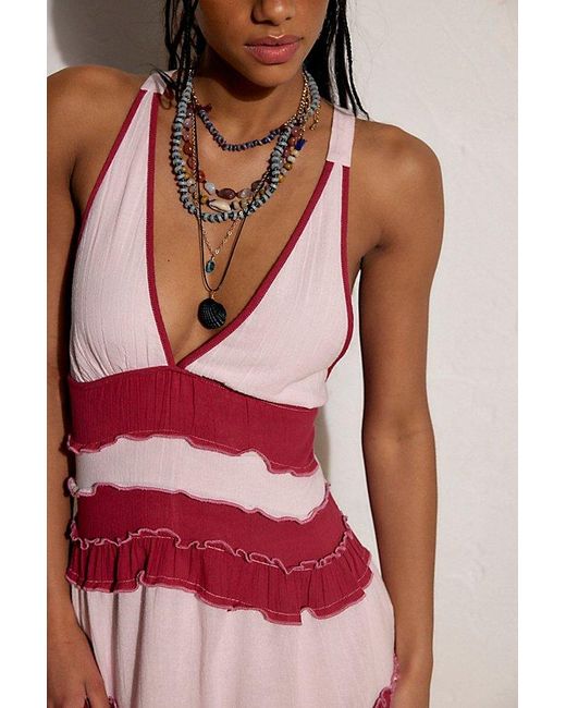 free-est Red Cora Cotton Mini Dress By