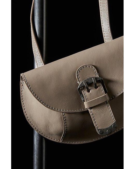 Free People Natural We The Free Crescent Leather Crossbody