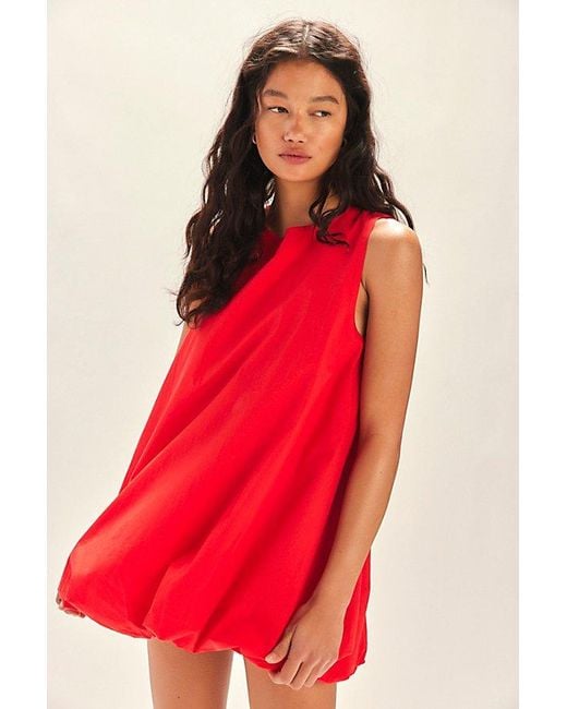 Free People Red Struttin' Bubble Mini Dress