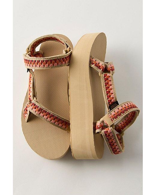 Teva Multicolor Flatform Universal Crochet Sandals