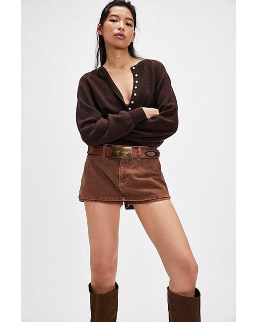 Free People Black We The Free Gallivanting Peekaboo Skort