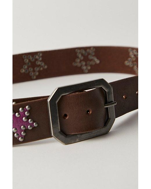 Free People Brown Starcrossed Studded Belt