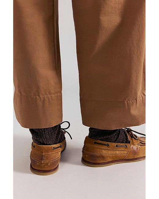 Free People Brown Benny Boat Shoes