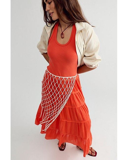 free-est Red Set Sail Maxi Dress By