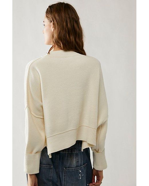 Free People Natural Easy Street Crop Pullover