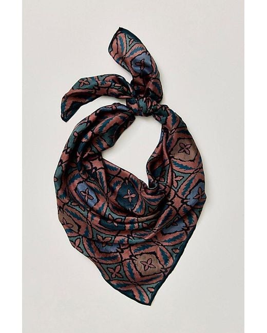 Free People Black So Silk Printed Bandana