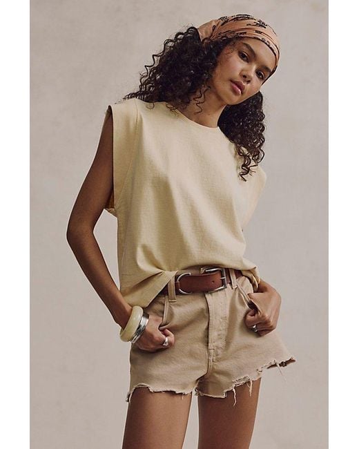 Free People Brown Atlas Muscle Tee