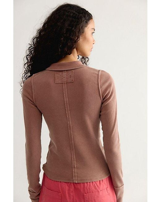 Free People Red Lake Solid Henley