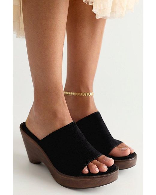 Free People Black Cha Cha Clogs