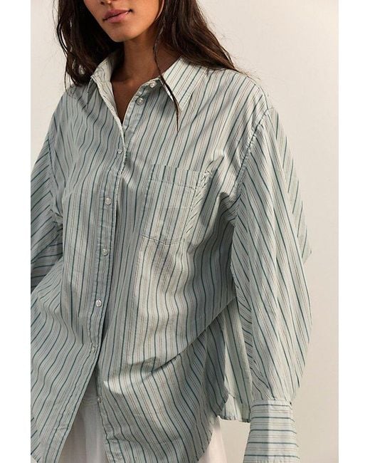 Free People Multicolor Sabine Striped Articulated Shirt