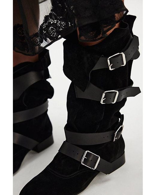 Jeffrey Campbell Black Lily Slouch Boots