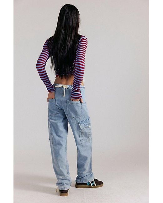 Free People Purple Wallflower Pull-On Jeans